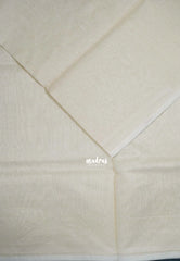 Ivory Beige - Shalini Plain Kota Silk Saree with Checks - Perfect for Office Wear | Casual Wear
