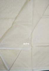 Ivory Beige - Shalini Plain Kota Silk Saree with Checks - Perfect for Office Wear | Casual Wear