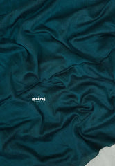 (PRE-BOOKING) khadi contrast pallu Cyan Blue with green pallu - Shruti