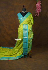 Pretty Parrot Green - Sico Gadwal semi silk - Best for Wedding Functions