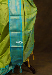 Pretty Parrot Green - Sico Gadwal semi silk - Best for Wedding Functions