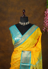 Marigold Yellow - Sico Gadwal semi silk - Best for Wedding Functions