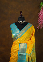 Marigold Yellow - Sico Gadwal semi silk - Best for Wedding Functions