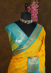 Marigold Yellow - Sico Gadwal semi silk - Best for Wedding Functions