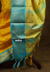 Marigold Yellow - Sico Gadwal semi silk - Best for Wedding Functions