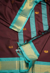 Sico Gadwal deep wine red with turquoise blue