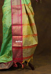 Pista Green - Sico Gadwal semi silk - Best for Wedding Functions