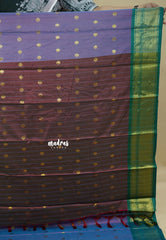 Dual shade Violet Blue - Sico Gadwal semi silk
