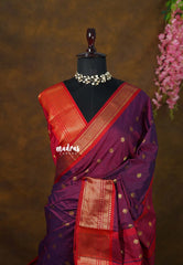 Dual shade Magenta purple - Sico Gadwal semi silk