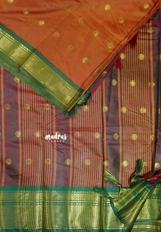 Mustard Orange - Sico Gadwal semi silk