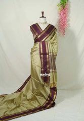 Dry Elachi Green - Sico Gadwal Semi Silk Checks with Rettapet Rudraksham Border - Best for Wedding Functions