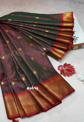 Dual shade Brown - Sico Gadwal semi silk