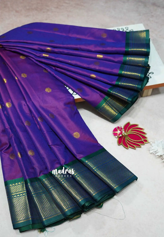 Dual shade Purple - Sico Gadwal semi silk