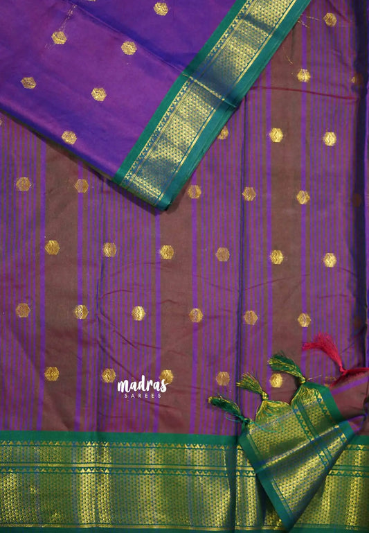 Dual shade Purple - Sico Gadwal semi silk