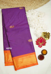 Sico Gadwal Purple color with orange border