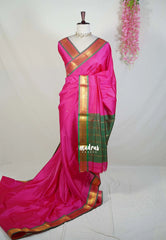 Candy Pink - Sico Gadwal Semi Silk Saree with Gadwal Border - Best for Wedding Functions