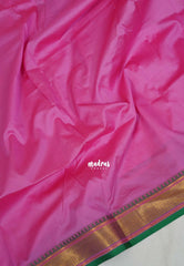 Rose Pink - Sico Gadwal Semi Silk Saree with Gadwal Border - Best for Wedding Functions