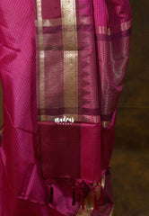Beet Pink - Sico Gadwal Semi Silk Muthukattam with Traditonal Border - Best for Wedding Functions