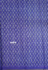 Lavender Purple - Silk Linen saree with Stripes in Body