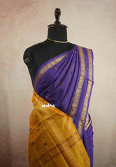 Sinamika Chinnala pattu traditional rettapet border - Purple