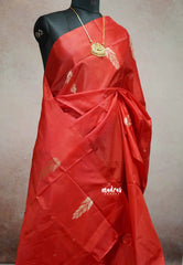 Chilli red - Sinamika Chinnala pattu saree - Mookuthi amman Inspired (NO BLOUSE)