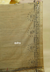 Sandstone Glow - Sithara - Semi Tussar saree grooves with madhupani pallu - Best for office