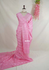 Rose Pink - Sithara - Semi Tussar Saree Kota Weaving Fusion Saree - Best for Office Wear | Casual Wear