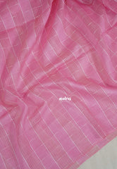 Rose Pink - Sithara - Semi Tussar Saree Kota Weaving Fusion Saree - Best for Office Wear | Casual Wear