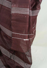 Coffee Podi Brown - Sithara - Semi Tussar Saree Thread Weaving with Sequence Work - Best for Office Wear | Casual Wear