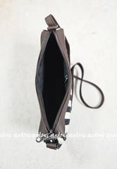 Ivory Cream and Black - MS7 - Most Viral Moon Shape Sling / Jute Shoulder Bag - Best for Office / College / Outtings