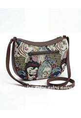 Multicolor - MS7 - Most Viral Moon Shape Sling / Jute Shoulder Bag - Best for Office / College / Outtings