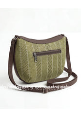Olive Green - MS7 - Most Viral Moon Shape Sling / Jute Shoulder Bag - Best for Office / College / Outtings