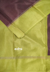 Coco Brown - Ananya - Soft Mangalore Silk Plain Saree with Skirt Border - Best for Office Wear