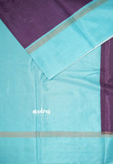 Royal Purple - Ananya - Soft Mangalore Silk Plain Saree with Skirt Border - Best for Office Wear