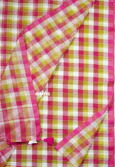 Watermelon Nimbo checks - Soft Mul cotton with Madras checks - Perfect for Office Wear | summer wear | Casual wear