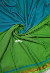 Mint Mojito Duo - Soft Mul cotton with no Blouse Half and Half pattern saree no Blouse - Perfect for Office Wear | summer wear | Casual wear