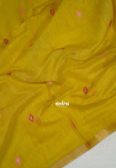Greenish Yellow - Soft Muslin Silk Saree with Annam Weaving Pallu Small Border | Elegant Office Wear Saree