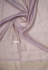 Lilac Lavender - Soft Muslin Silk with Floral Weaving Pallu and Zari Border - Perfect for Office Wear | Summer Wear