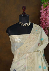 Multicolor Buttas 03 - Ivory Beige - Perfect for Tea party | Elegant Wear