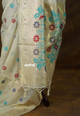 Multicolor Buttas 03 - Ivory Beige - Perfect for Tea party | Elegant Wear