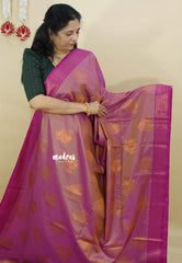 Dual Shade Pink - Kanimozhi - Soft silk with Contrast Pallu and Blouse