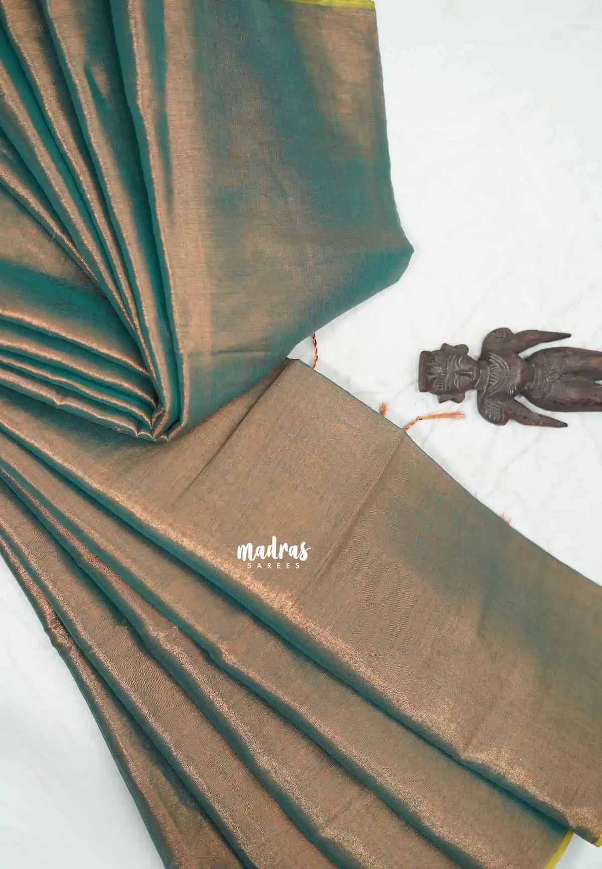 Vani Bhojan - Soft Tissue khadi - Dualshade deep green