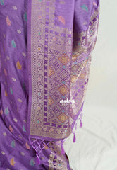 Lavender Purple - Sowbhagya Gift Silk – Matka Raw Silk Saree with Rich Weaving Pallu - Best for Diwali Festive | Temple Visit