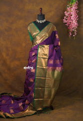 Dark Magenta Purple - Sowbhagya Gift silk – Soft Silk Elegance Saree with Rich Pallu and Blouse - Perfect for Festive Celebration