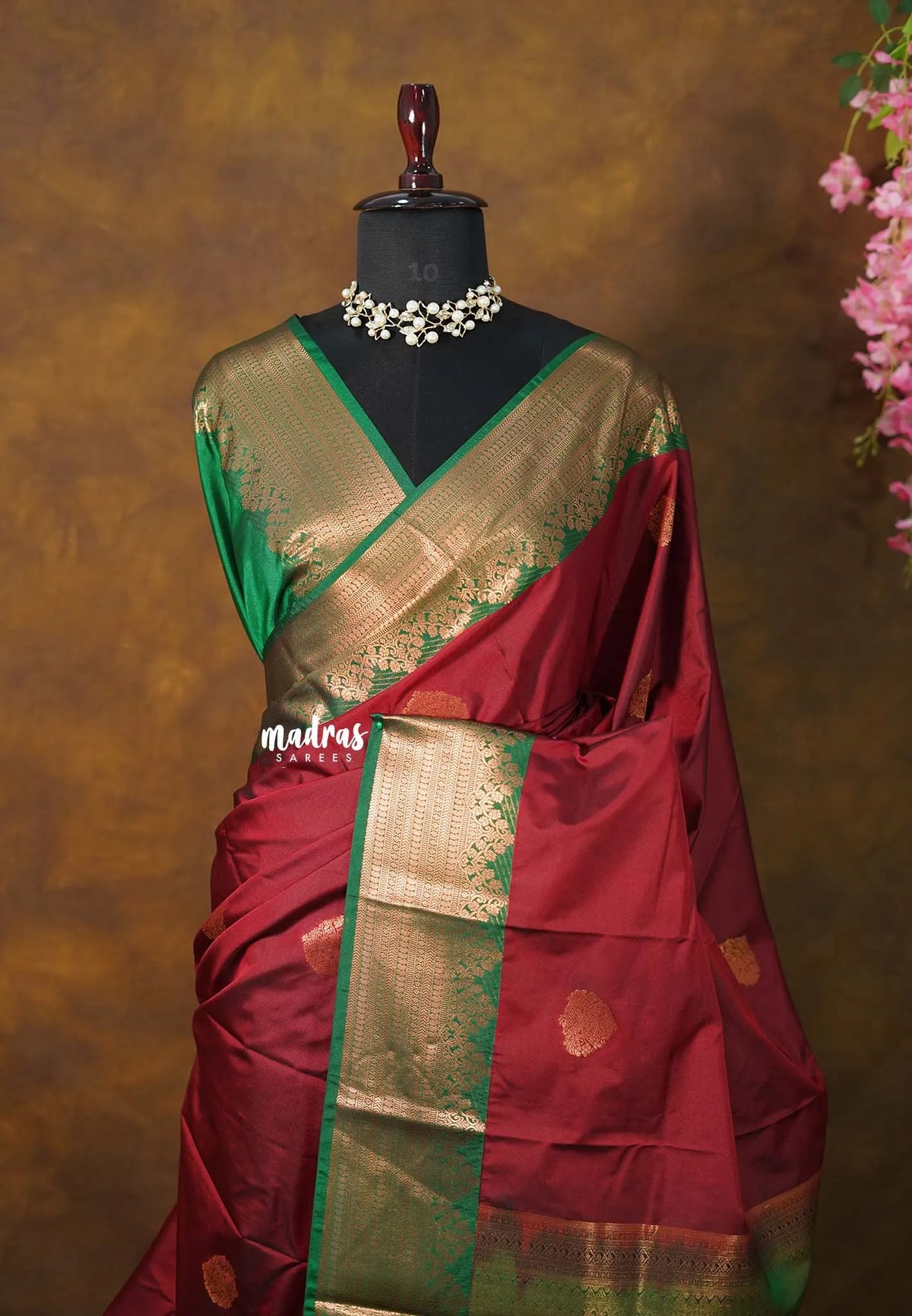 Reddish Maroon - Sowbhagya Gift silk – Soft Silk Elegance Saree with Rich Pallu and Blouse - Perfect for Festive Celebration