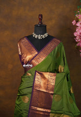 Mehendi Green - Sowbhagya Gift silk – Soft Silk Elegance Saree with Rich Pallu and Blouse - Perfect for Festive Celebration