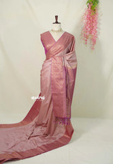 Mauve Pink - Sowbhagya Gift silk – Soft Silk Elegance Saree with Buttas and Leaf Border - Perfect for Festive Celebration