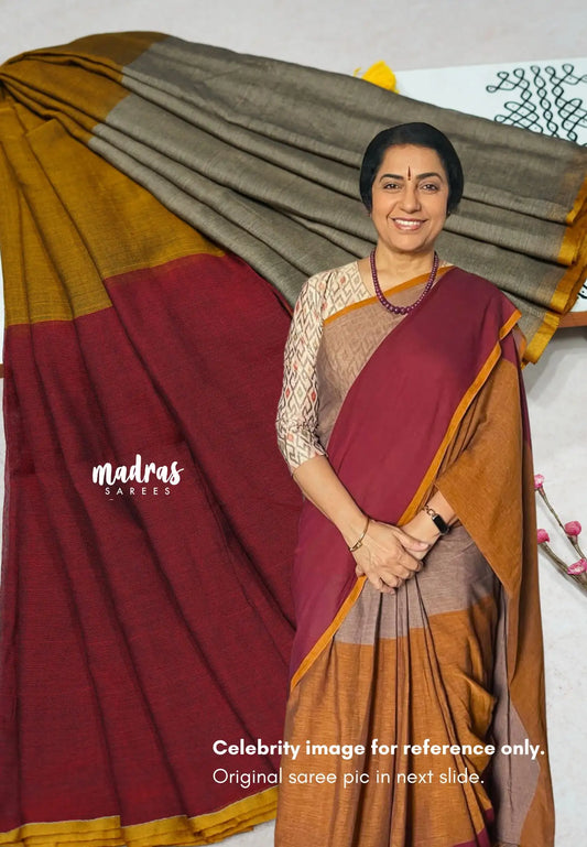Triple color - Soft mul cotton without blouse