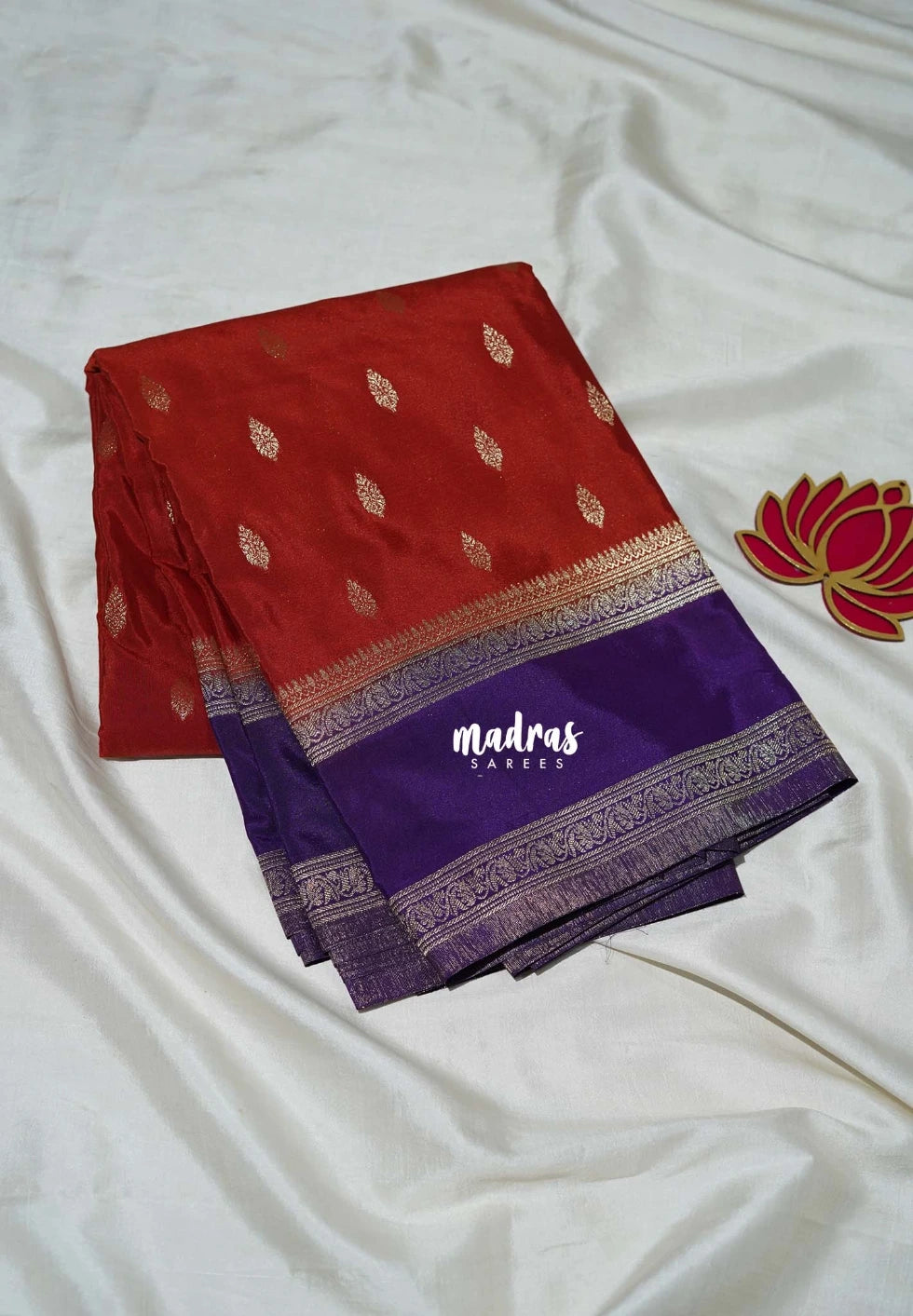 Rust Brown - Swara – Grandeur Pure Viscose Saree Silk Rettapet Border & Buttas with Contrast Pallu and Blouse - Best for Diwali Festive | Wedding Functions