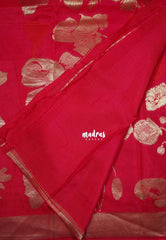Crimson Pink - Swara – Grandeur Pure Viscose Silk Saree Getti Border & Grand Pallu - Best for Diwali Festive | Wedding Functions
